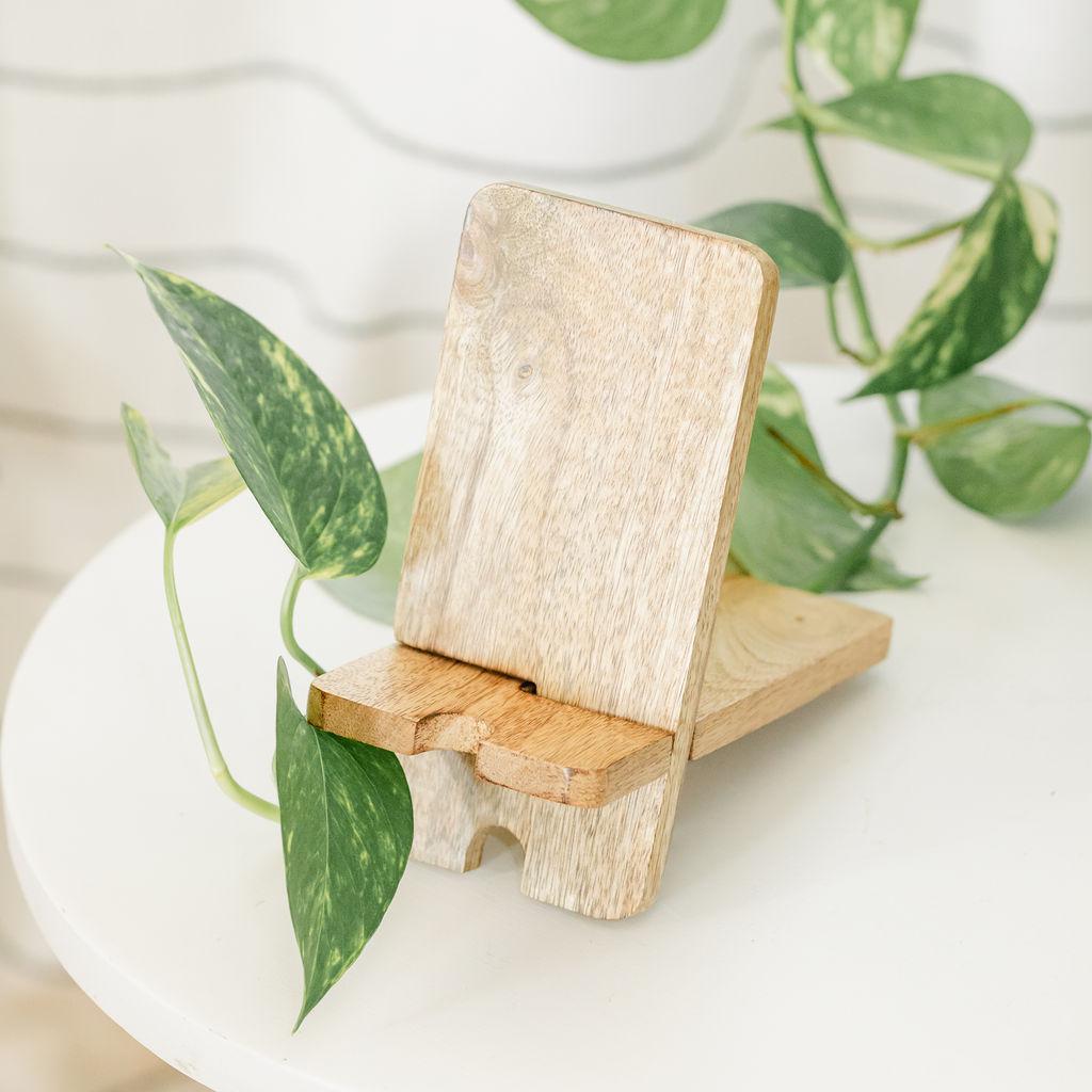 Mango Wood Phone Stand
