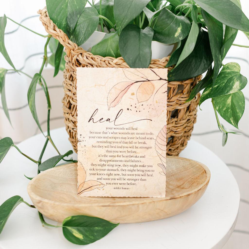 Card with text &