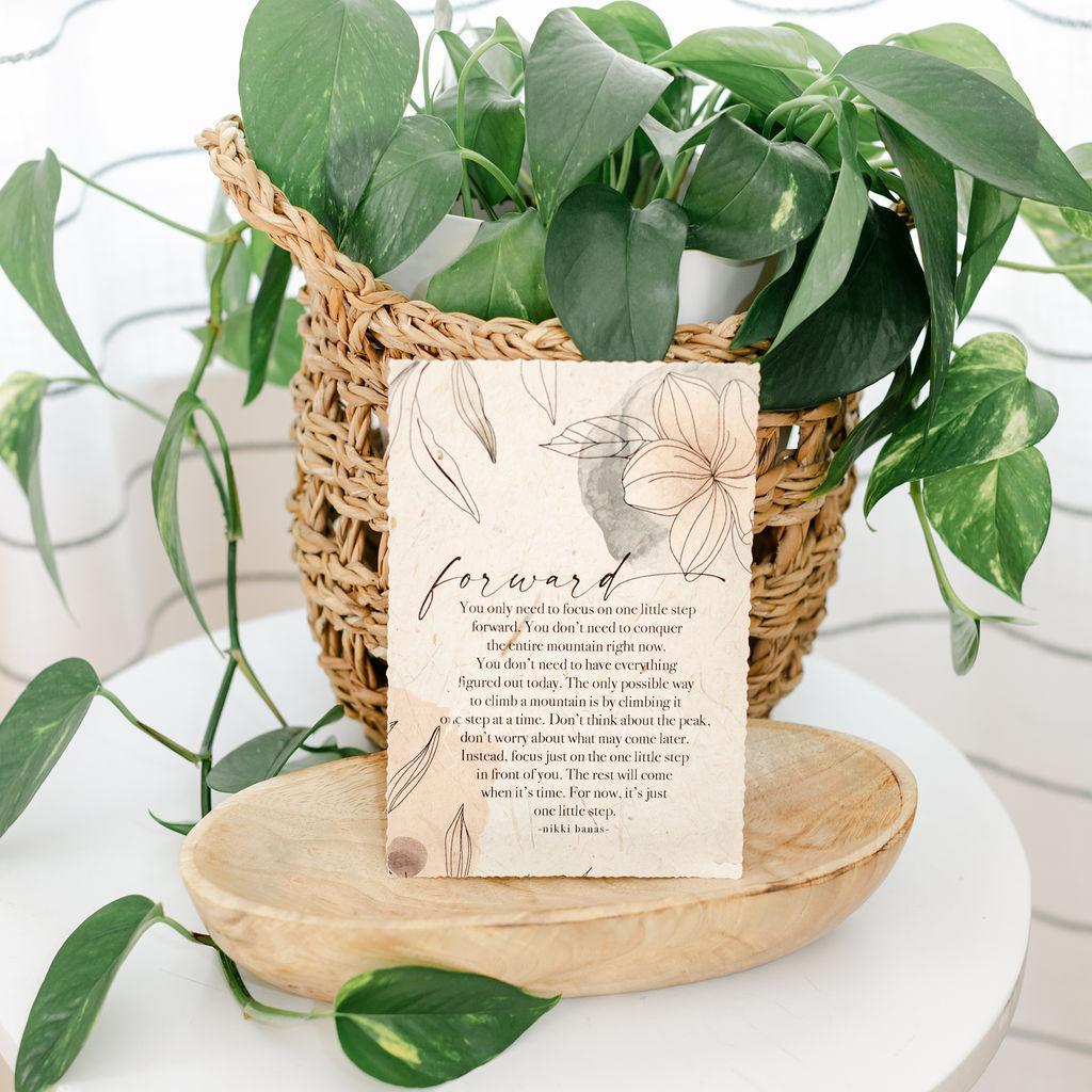 Large magnet card with text header &