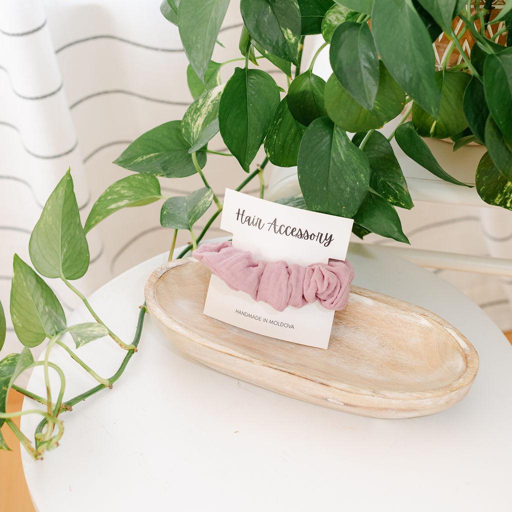 Muslin Fluffy Scrunchie