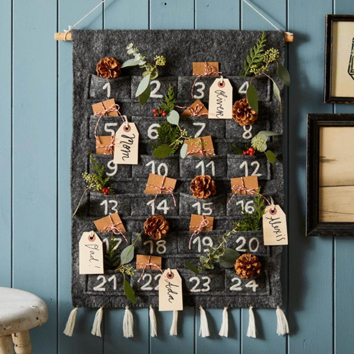 Felt Grey Advent Calendar