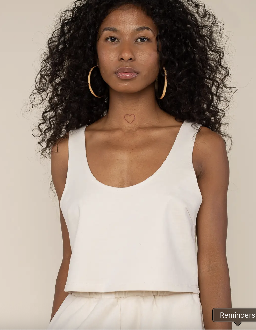 Cropped French Terry Tank