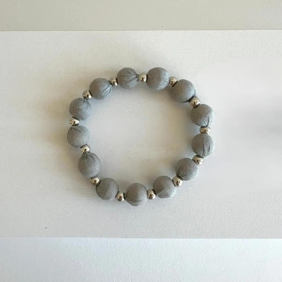 Sari + Metallic Bead Bracelet