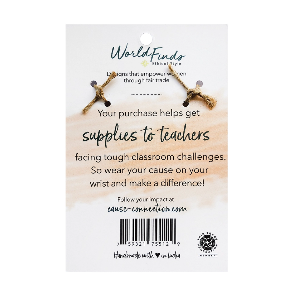 The back of a World Finds jewelry tag