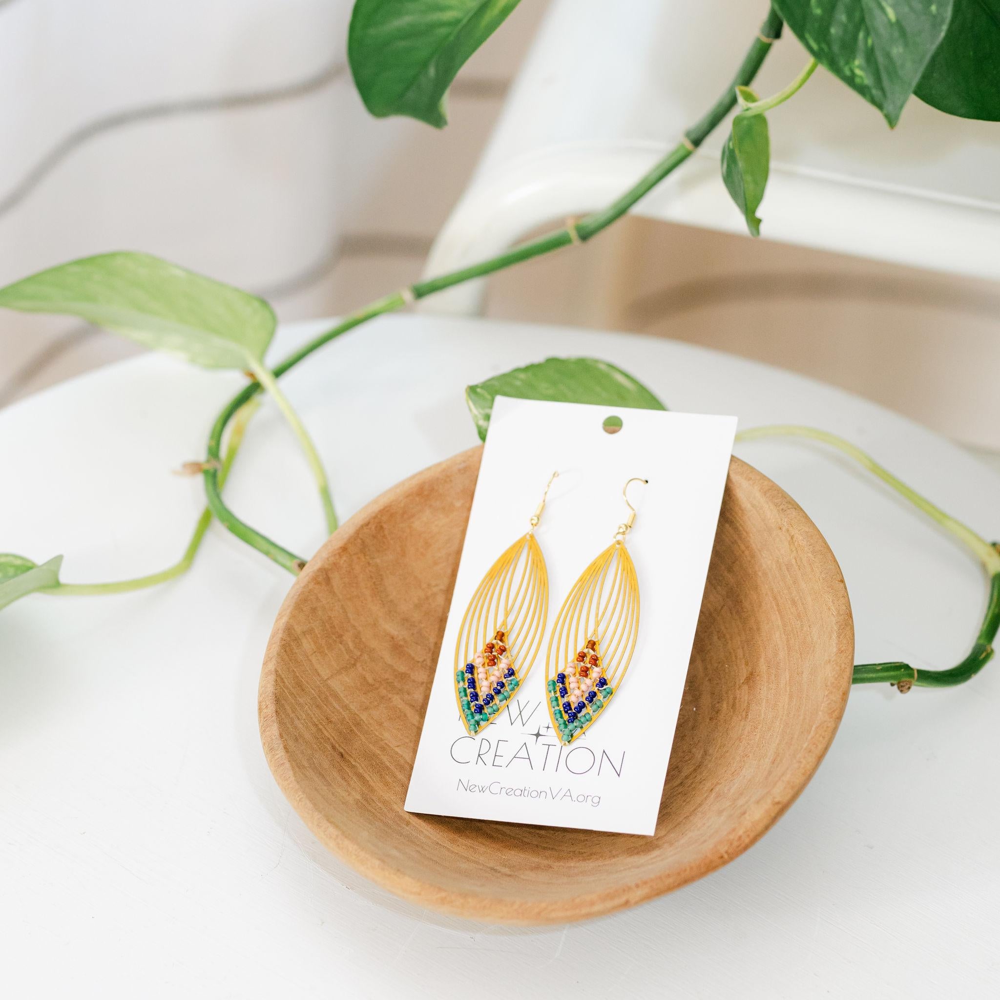 Swooping Oval Earrings
