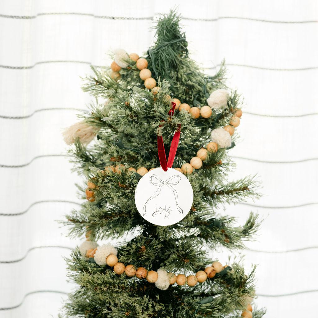 Tin Bow Christmas Ornament