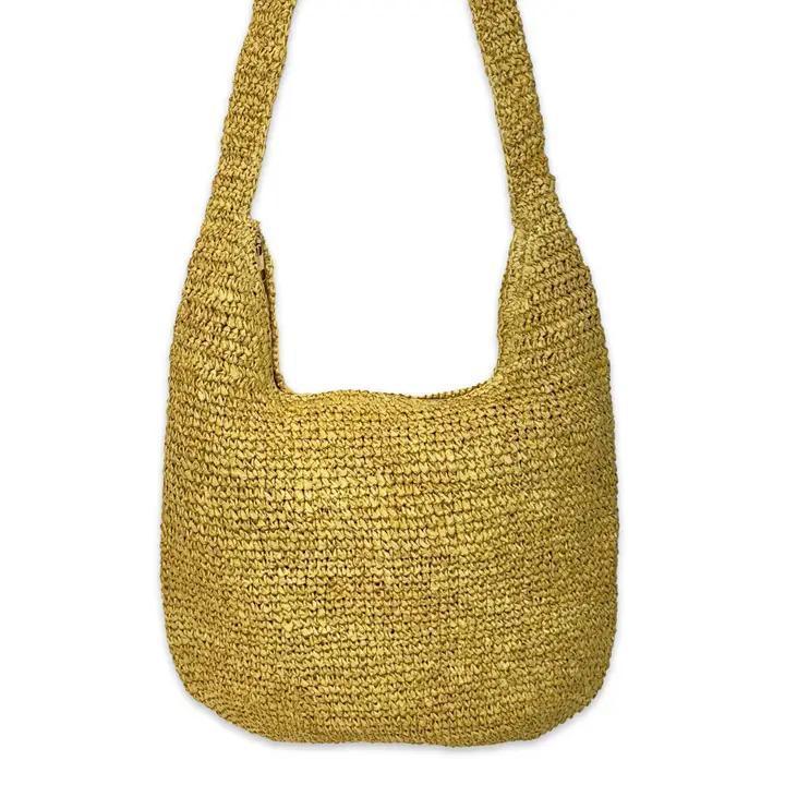 Valencia Natural Raffia Sling Bag