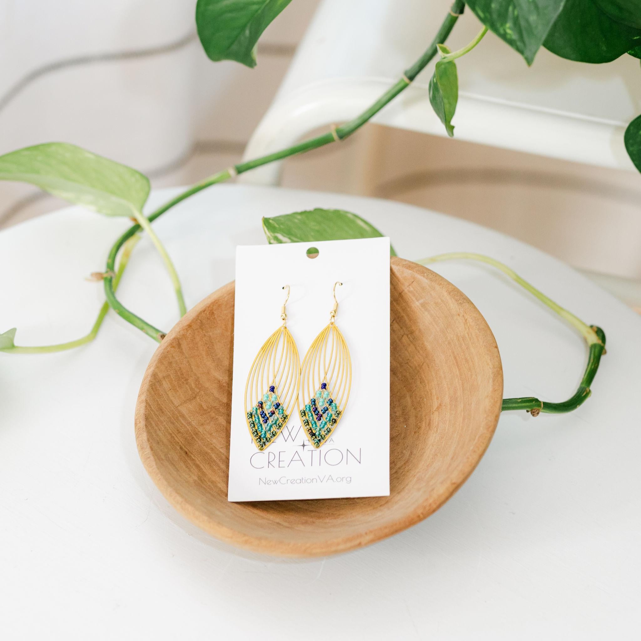 Swooping Oval Earrings