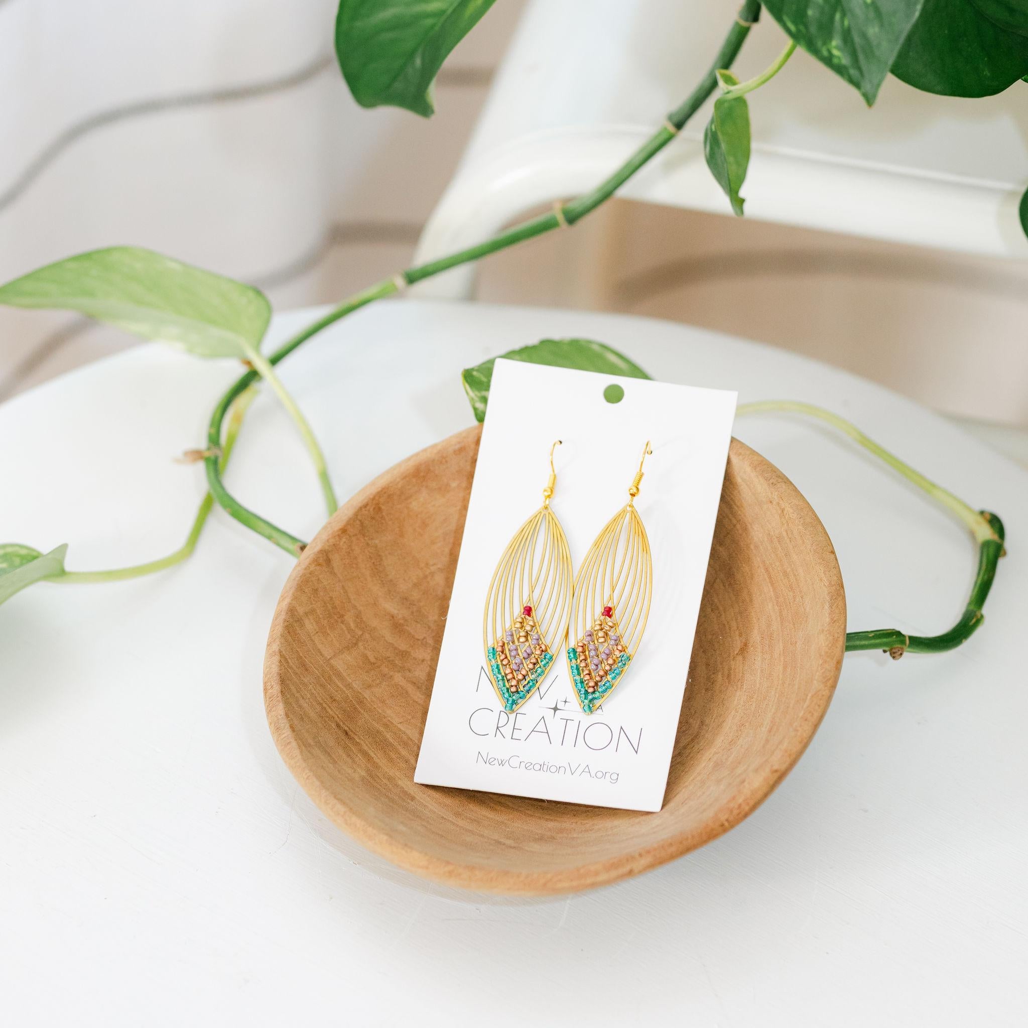 Swooping Oval Earrings