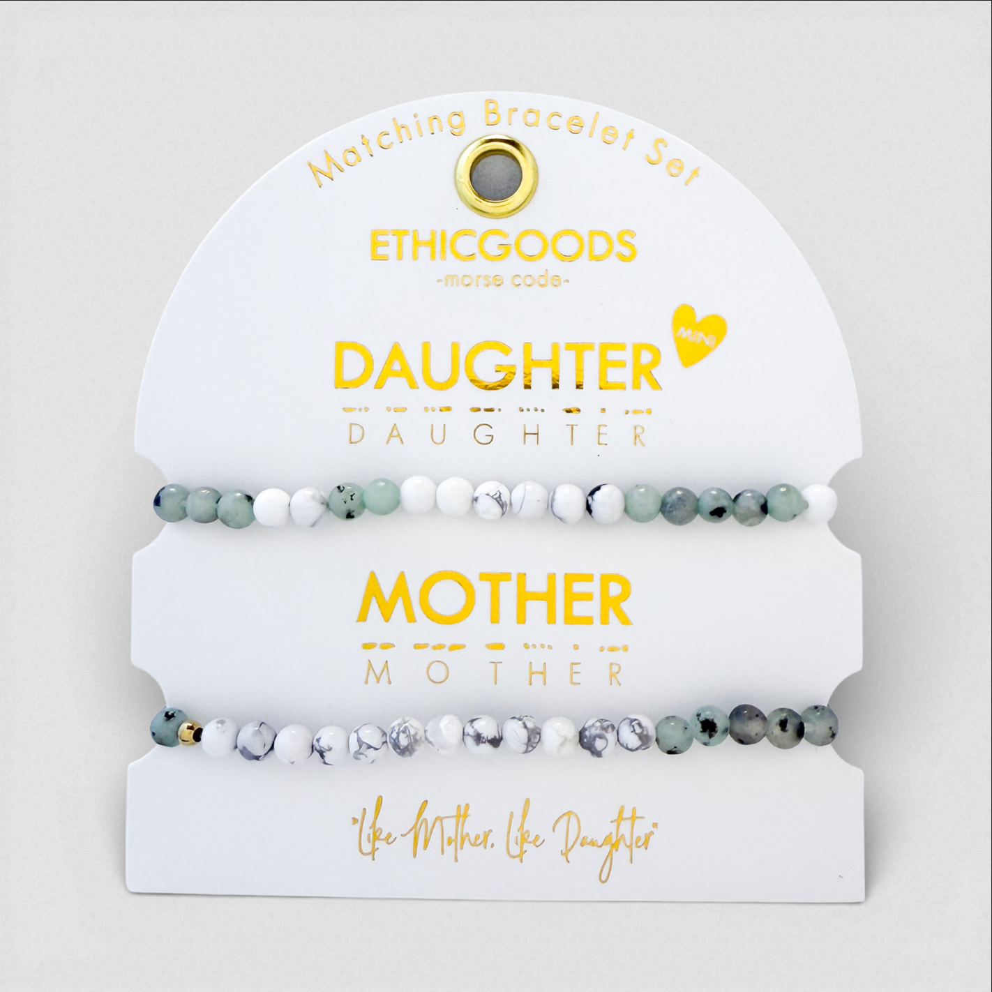 Matching Mother/Mini Daughter Morse Code Bracelets