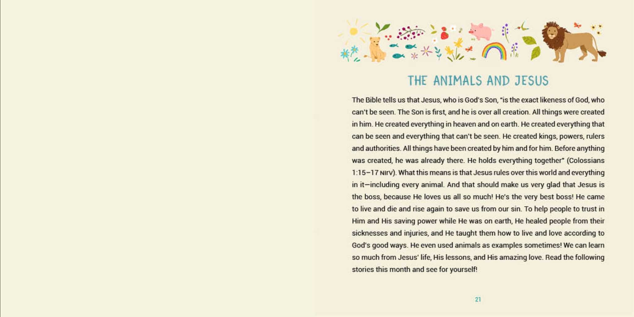 A Year of Bible Animal Stories