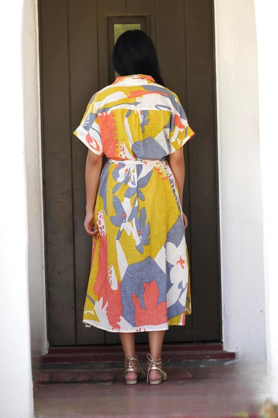 Brigitte Abstract Print Dress