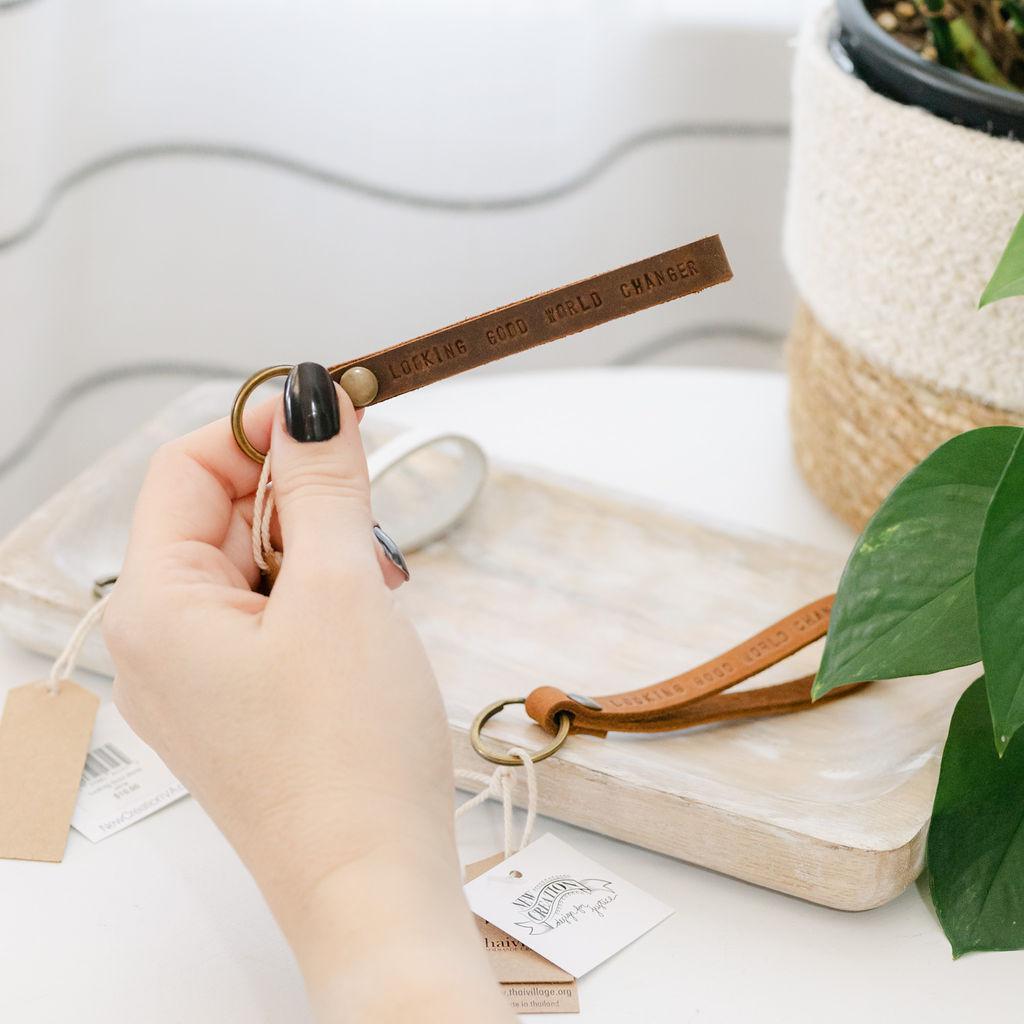 Looking Good World Changer Keychain