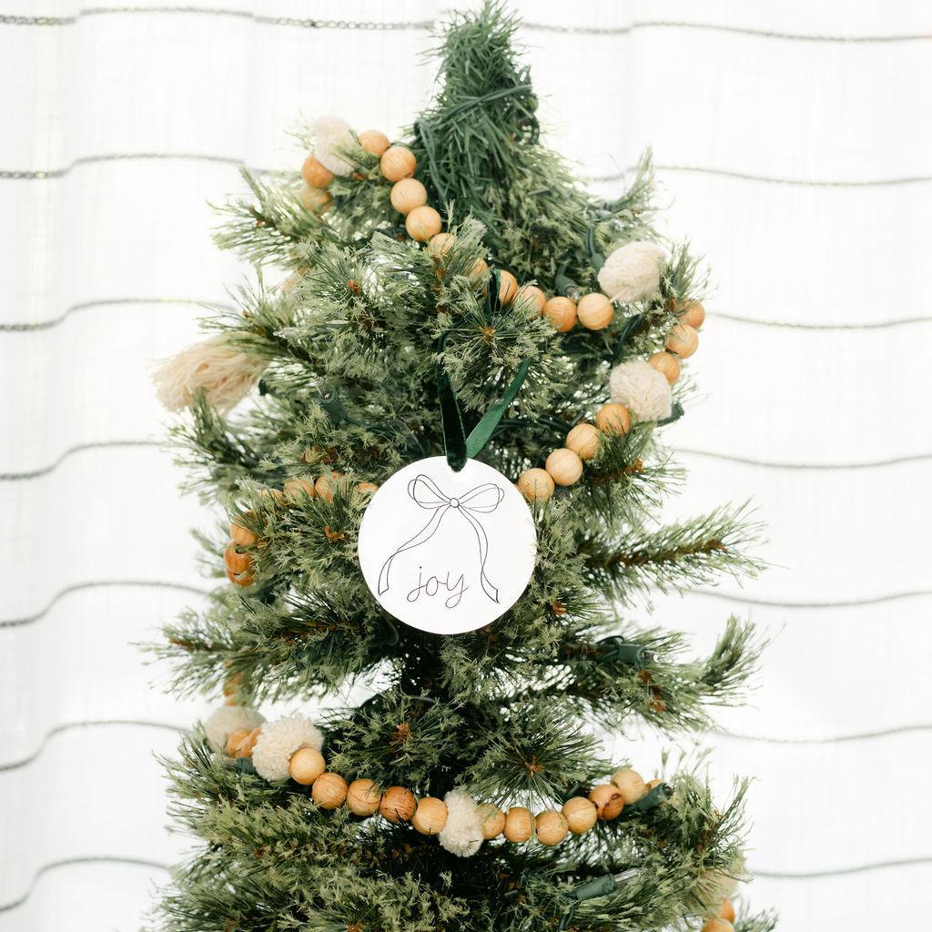 Tin Bow Christmas Ornament