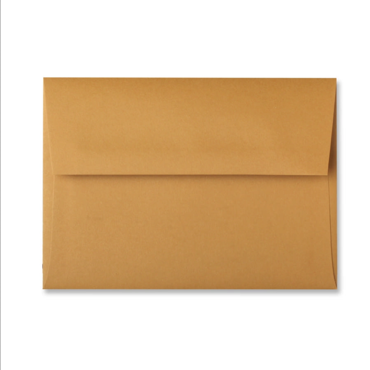A recycled brown card envelope set on a white background