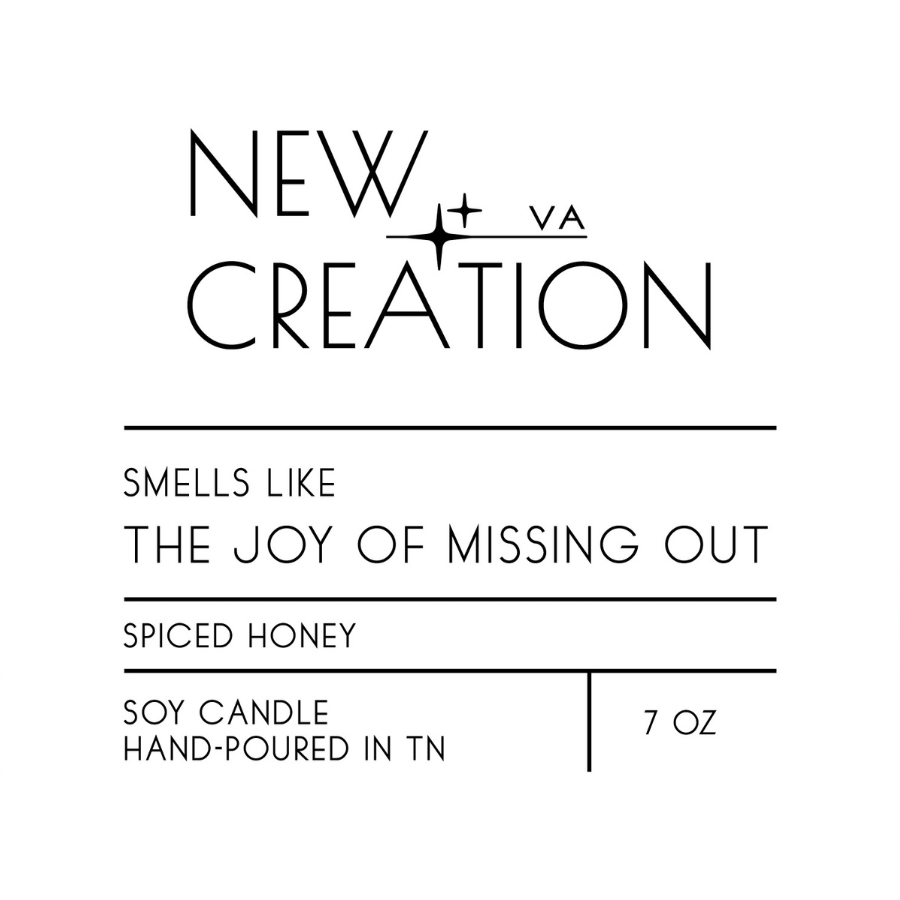 Label of a soy candle with the brand &