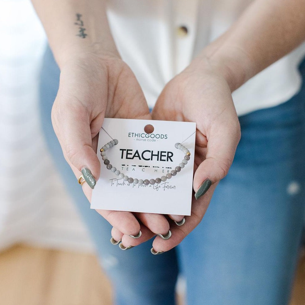 Teacher Morse Code Bracelet
