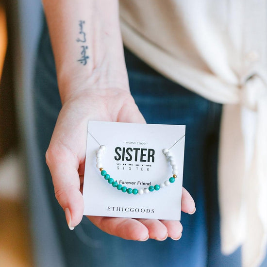 Sister Morse Code Bracelet
