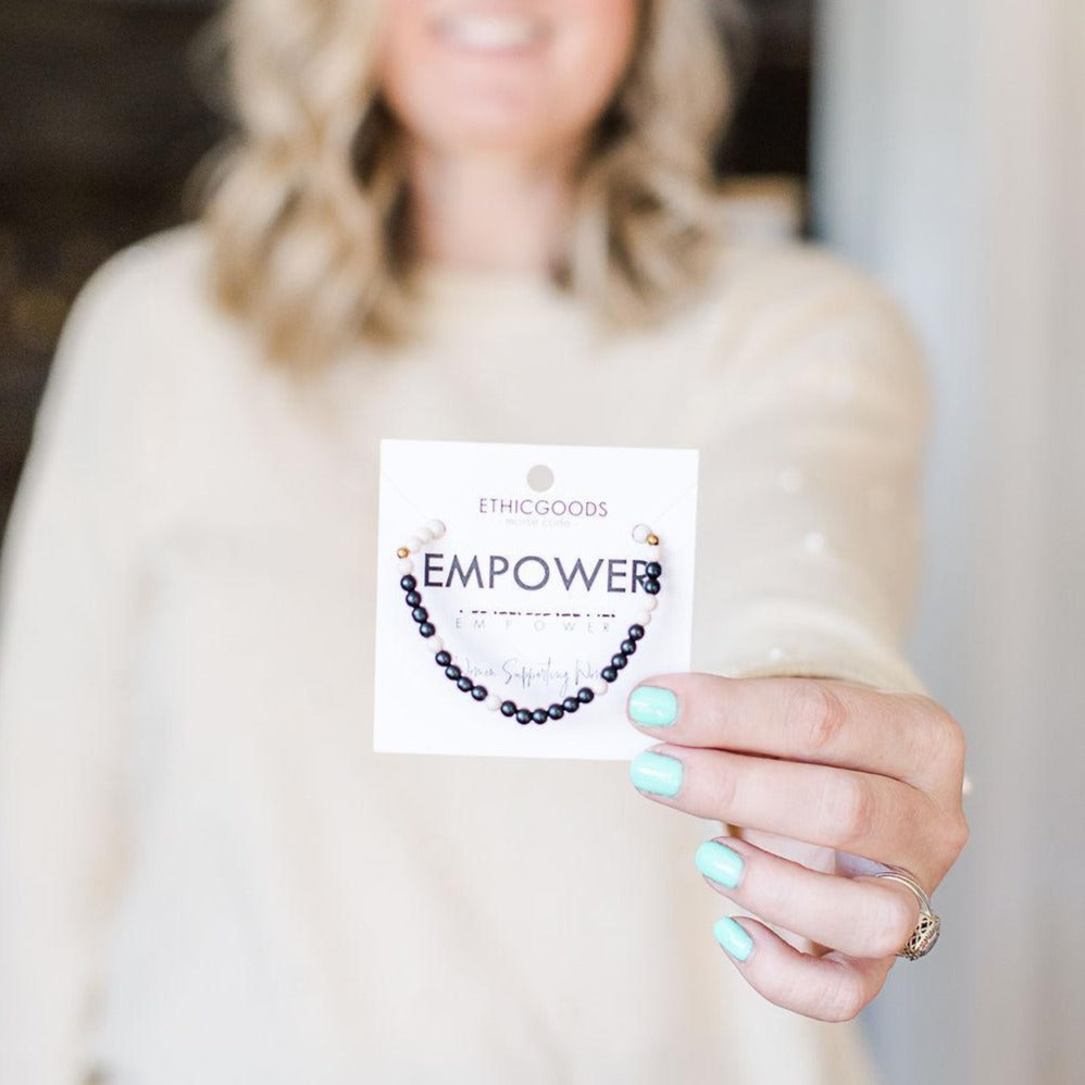 Empower Morse Code Bracelet