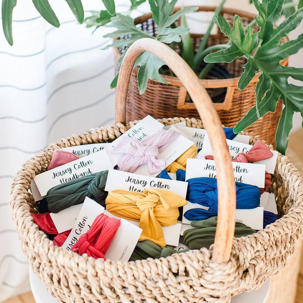 Jersey Cotton Headband - Light Coral