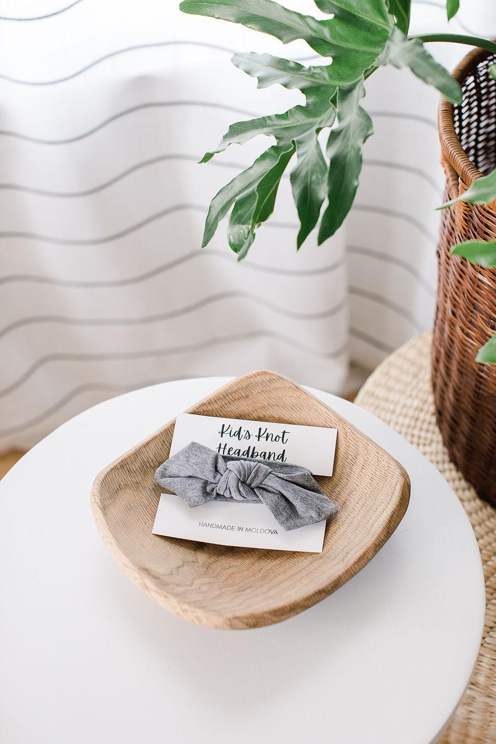Gray Knot Headband