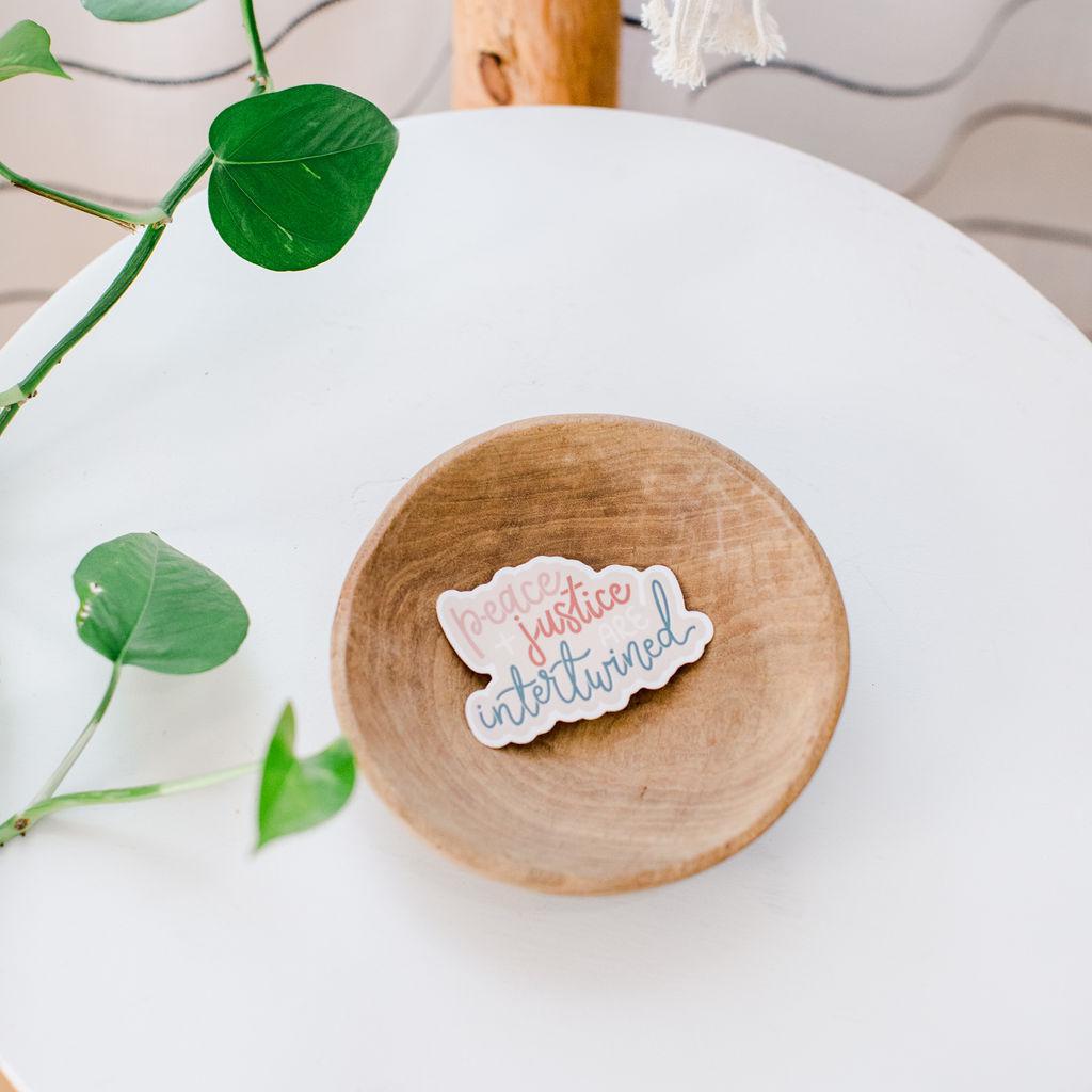 Peace + Justice Sticker