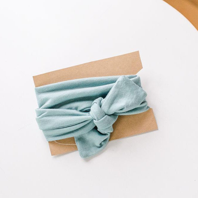 Jersey Cotton Headband - Light Blue