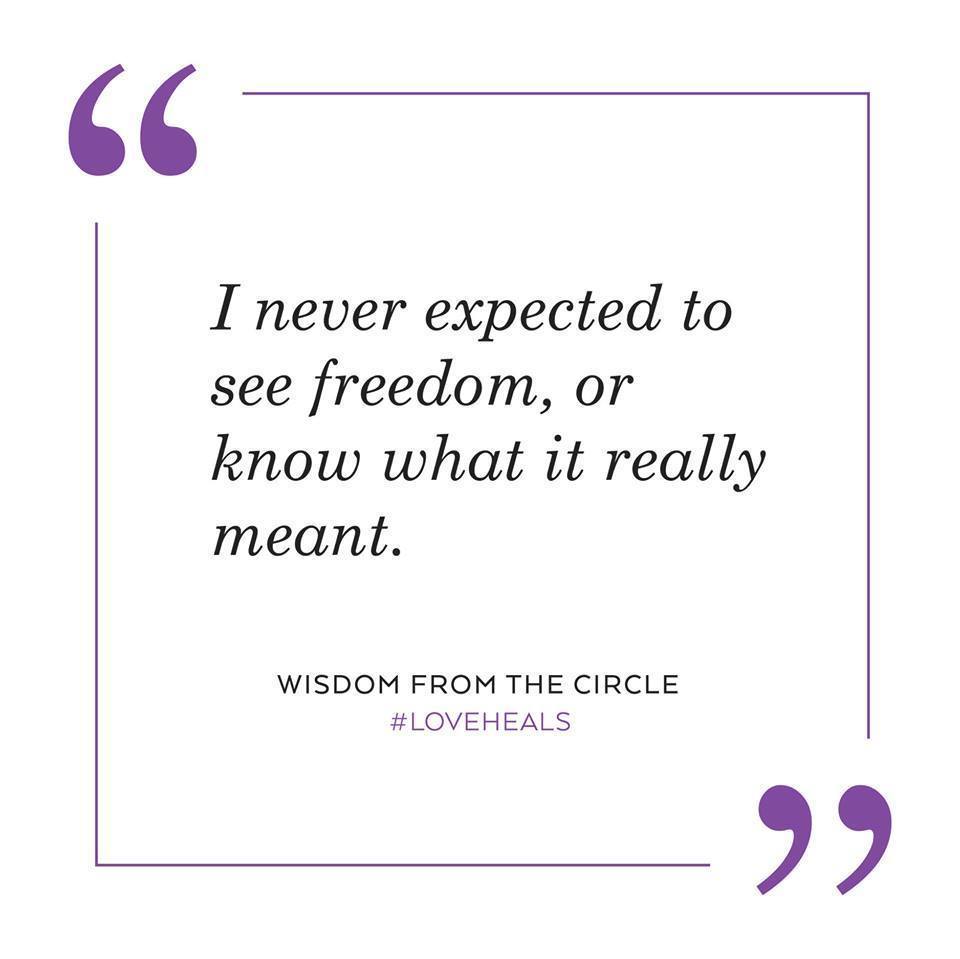 White square featuring purple quotes and a thin purple boarder. In the center is the quote &