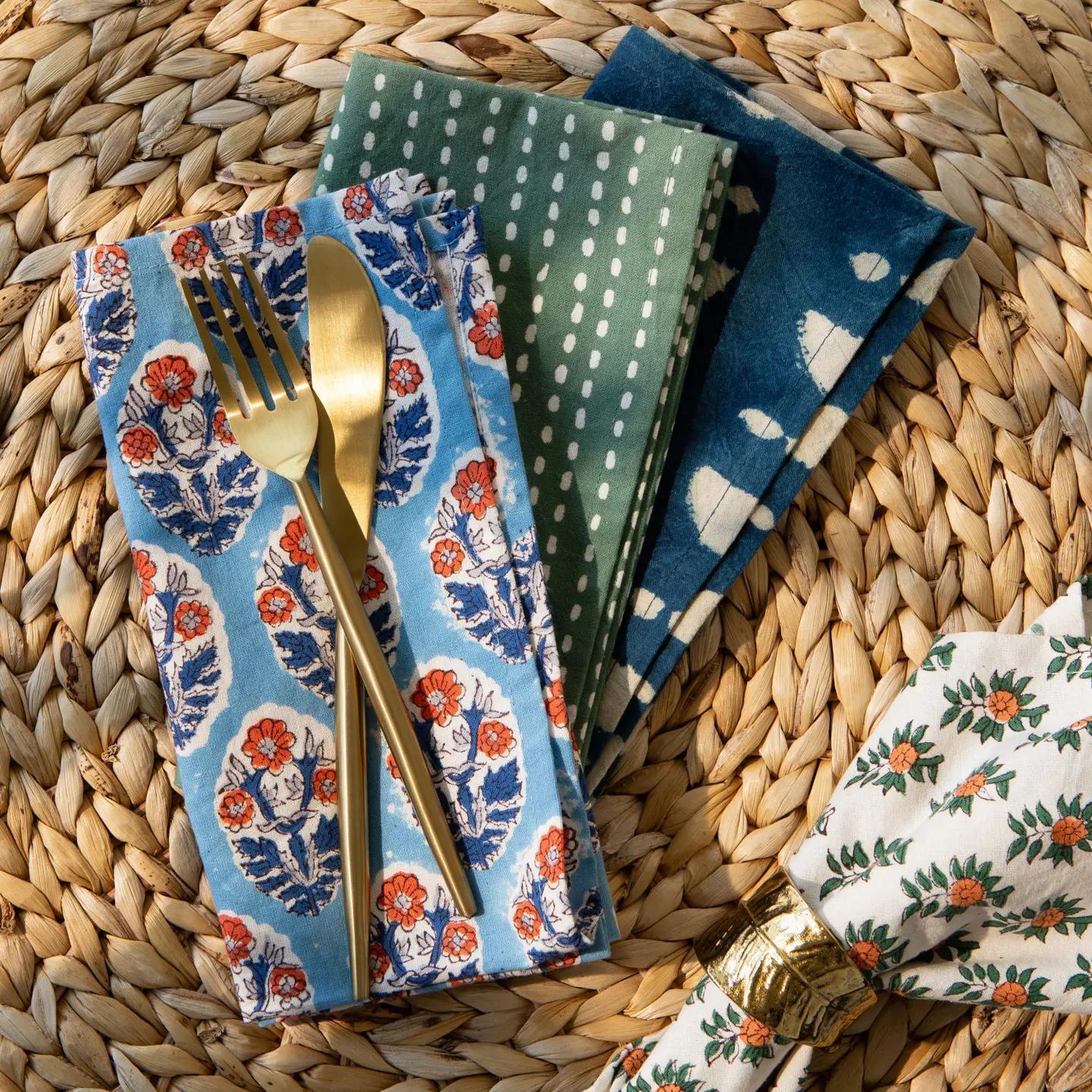 Vista Block Print Napkin Set