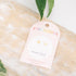 Heart-shaped earring card with &