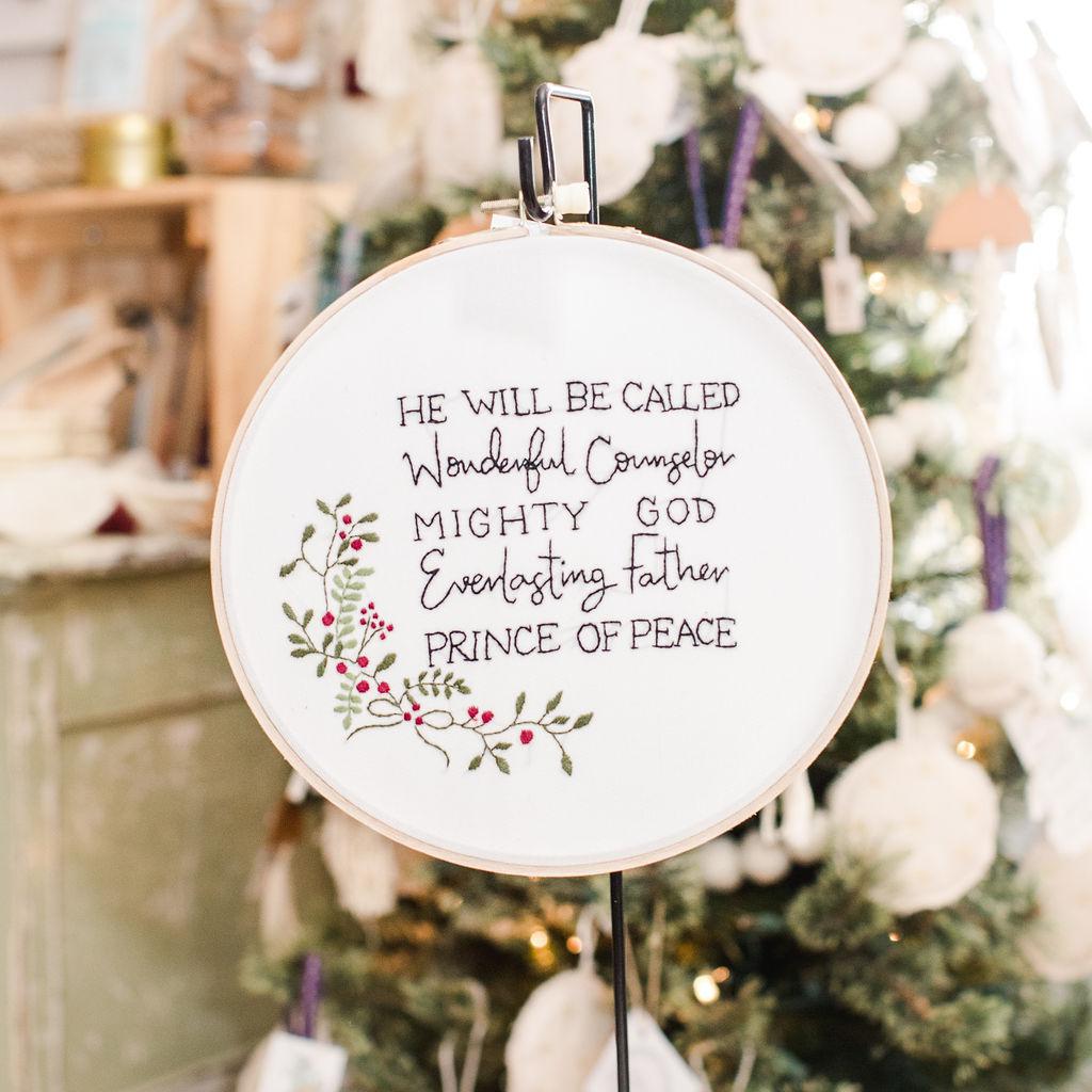 Prince of Peace Embroidery Hoop