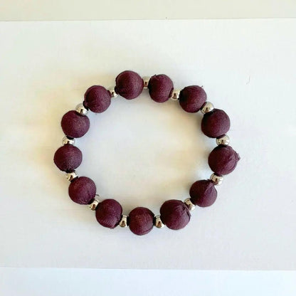 Sari + Metallic Bead Bracelet
