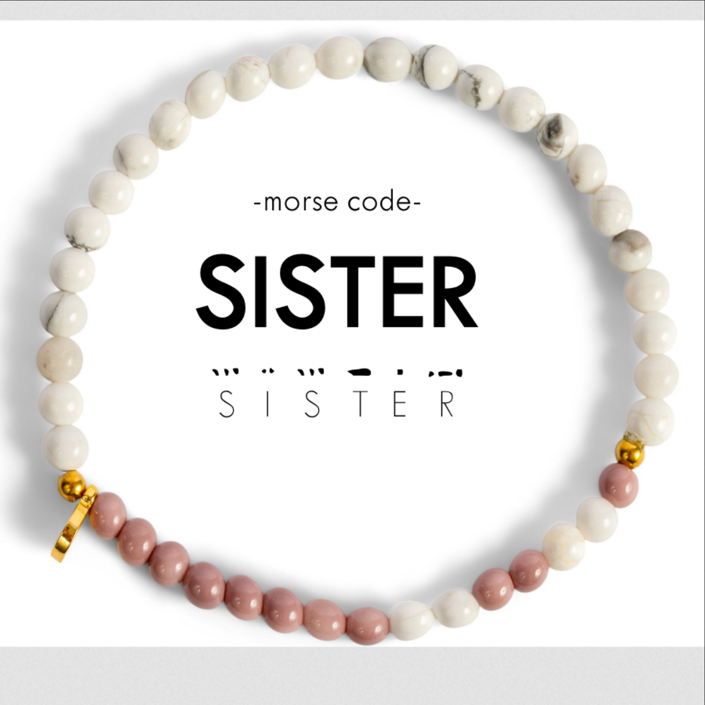 Beaded bracelet with &