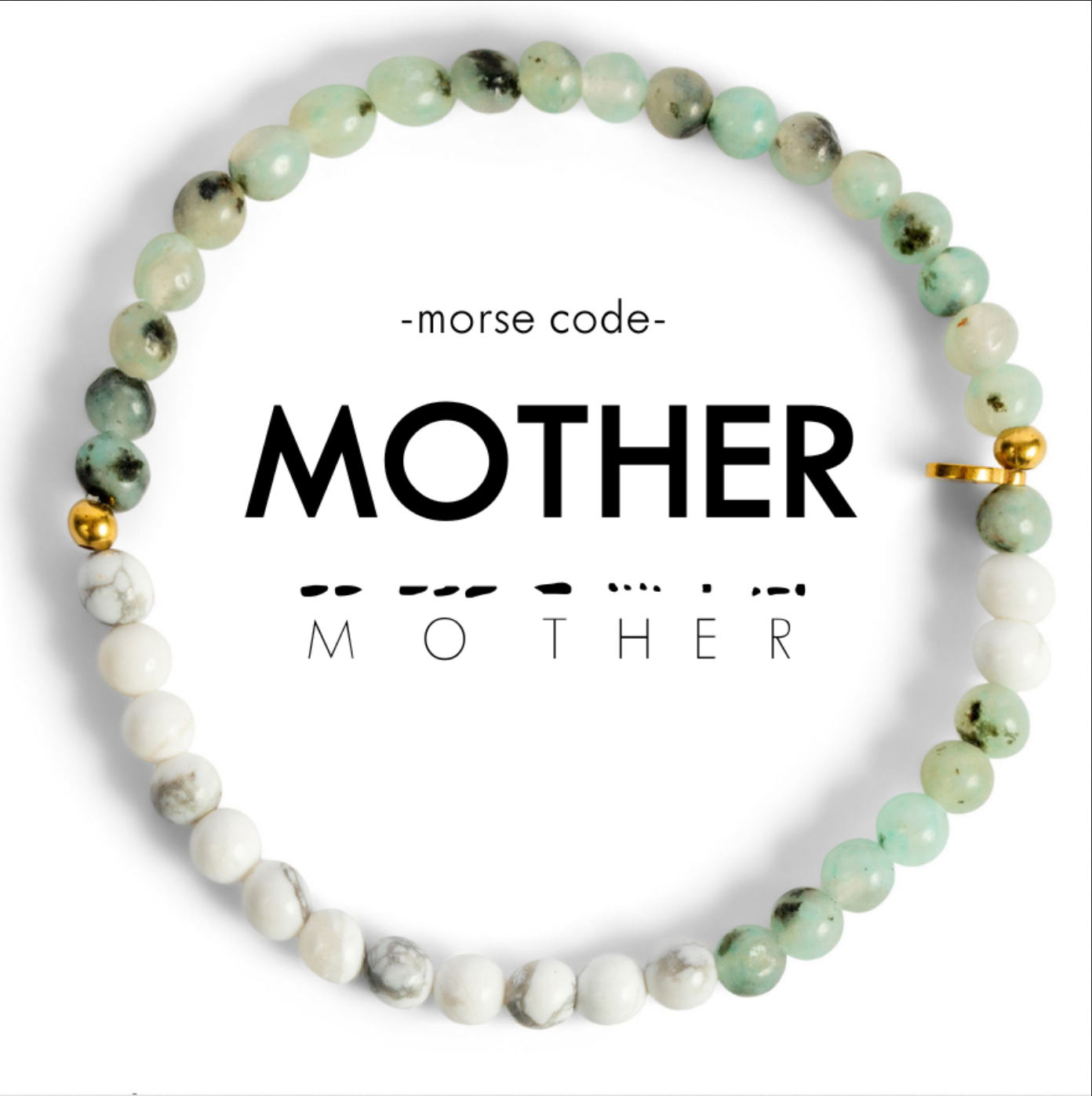 Beaded bracelet with &