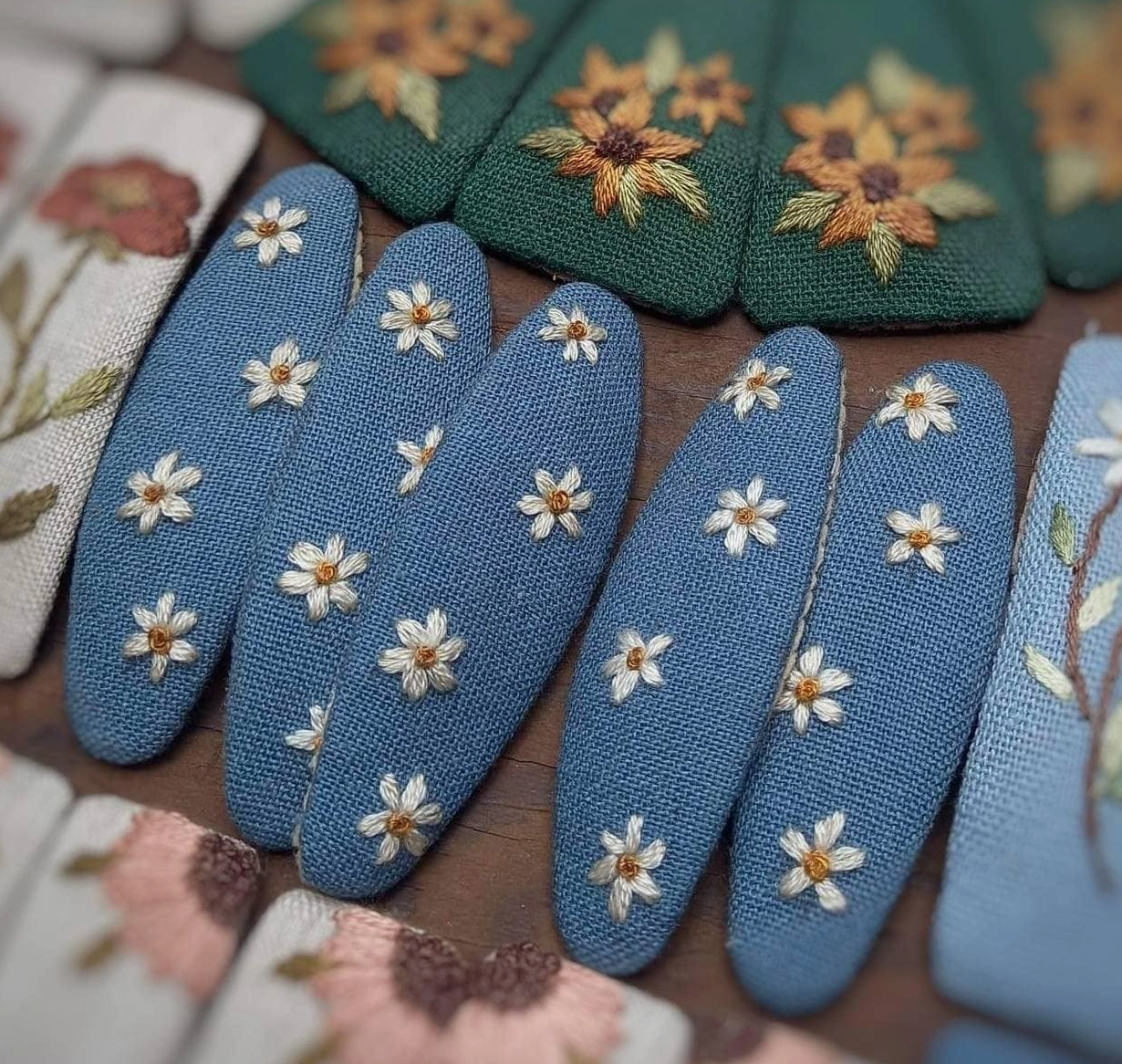 Embroidered Hair Barrette