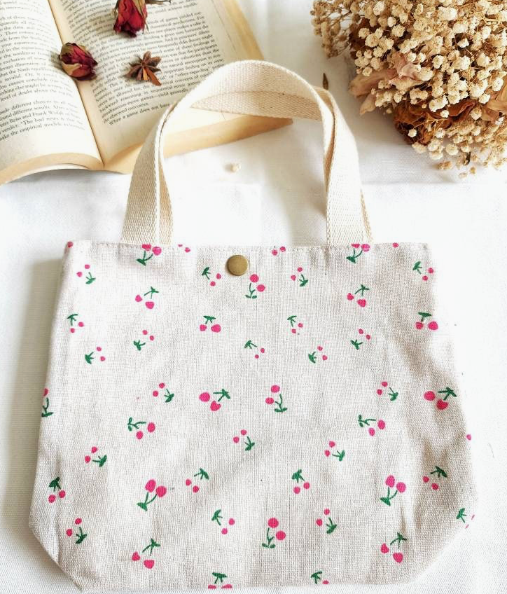 Floral Cotton Lunch Bag