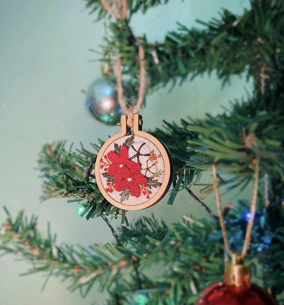 Embroidered Christmas Ornament