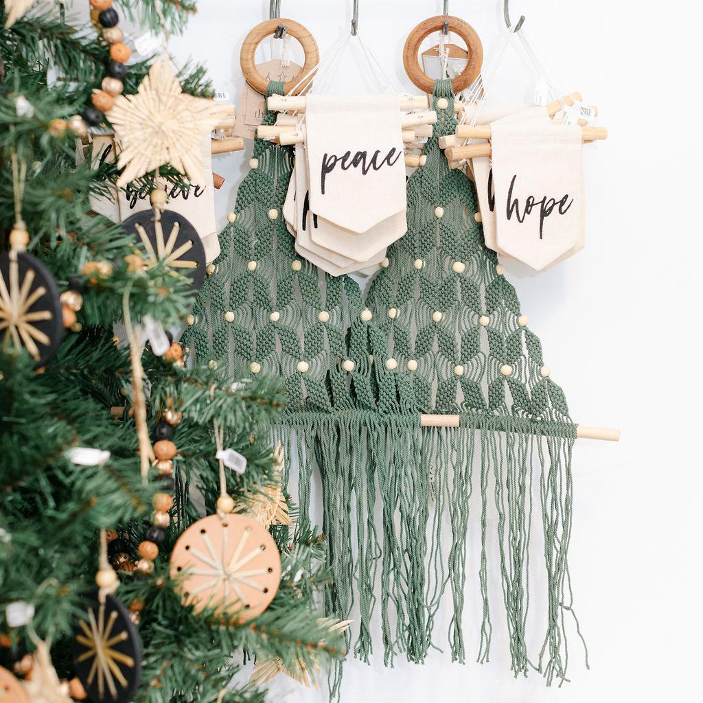 Macrame Christmas Tree Wall Hanging