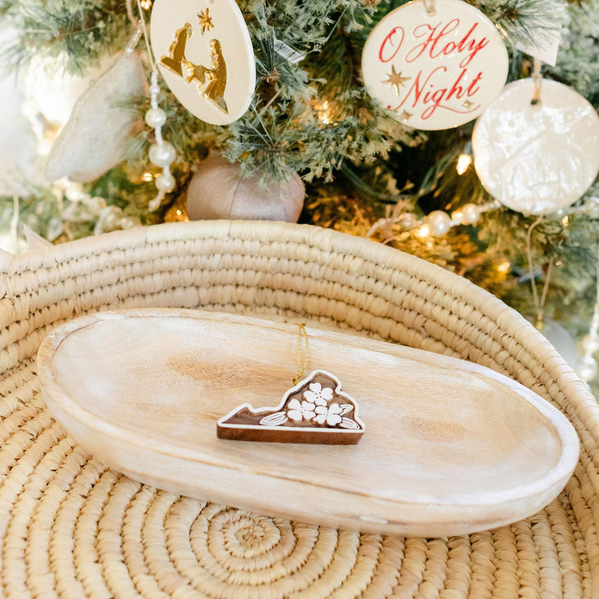 Virginia Dogwood Hand Carved Ornament