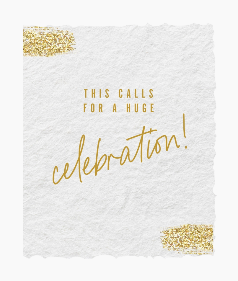 White paper with gold text &