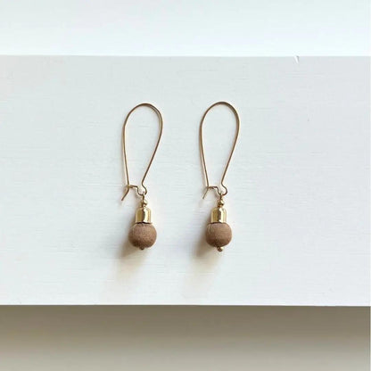 Sari Single Bead Earrings
