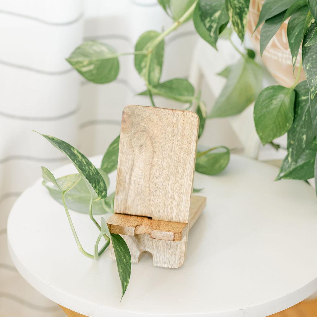 Mango Wood Phone Stand