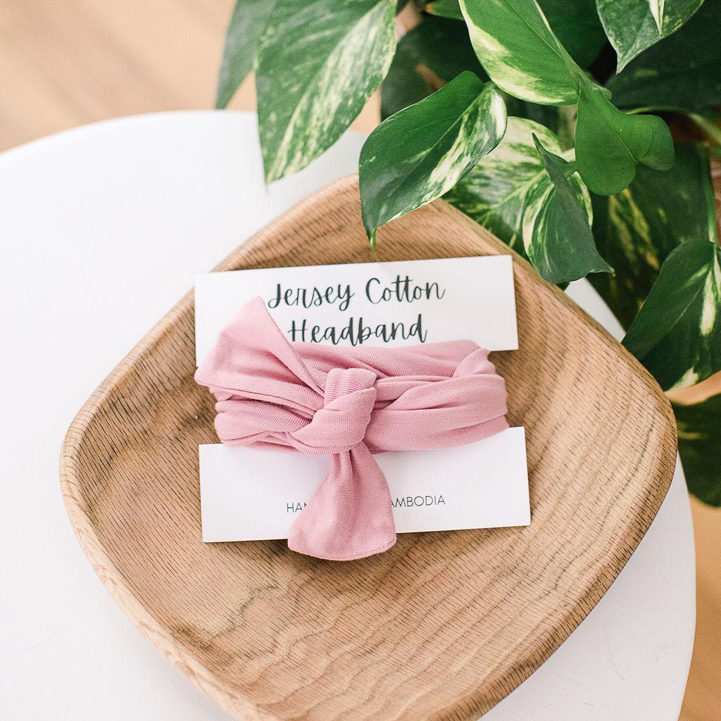 Jersey Cotton Headband - Light Pink
