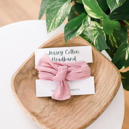 Jersey Cotton Headband - Light Pink