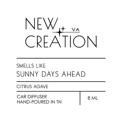 New Creation product label with &