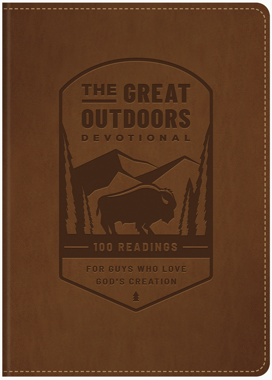Brown faux leather book cover with &