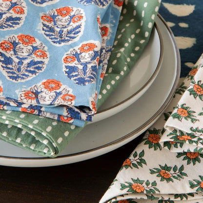 Vista Block Print Napkin Set