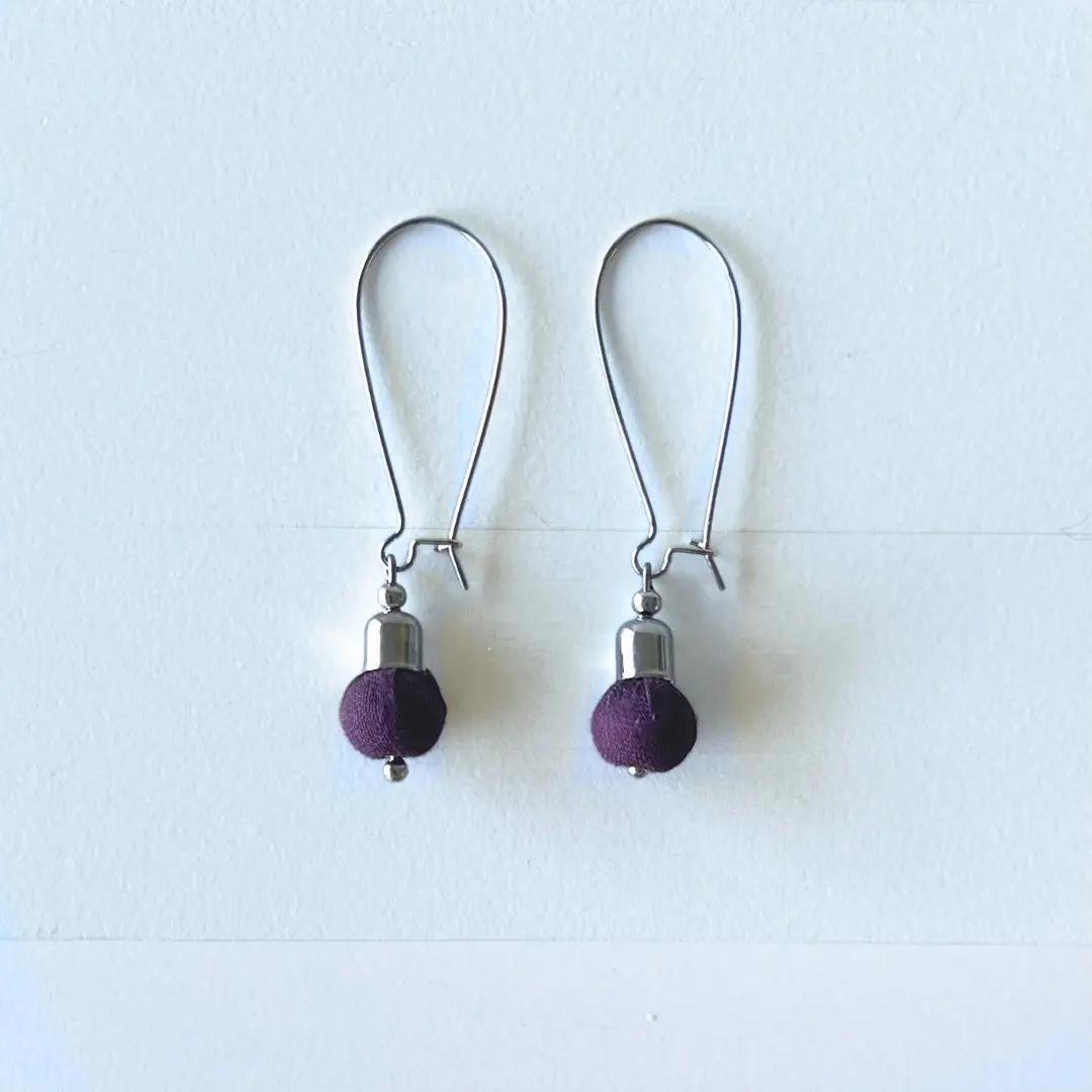 Sari Single Bead Earrings