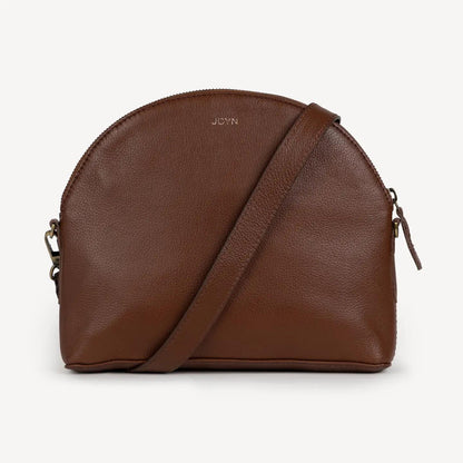 Pebbled Leather Halfmoon Crossbody