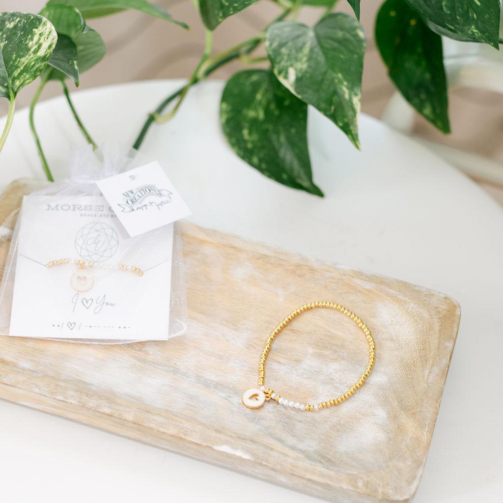 &quot;I Love You&quot; Morse Code Bracelet